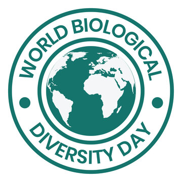 World Biological Diversity Day Badge Design, International Day For Biological Diversity Design, Tshirt, Emblem, Logo, Stamp, Seal, Icon, Symbol, Greeting Card,Vector Illustration