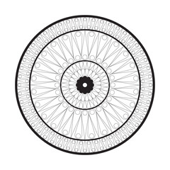 Geometric mandala drawing sacred circle