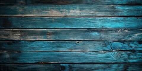 Obraz premium Top view Wooden table, Wooden texture blue background. Generative AI