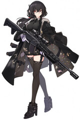 Fototapeta premium ガンナー(銃使い)のイラスト