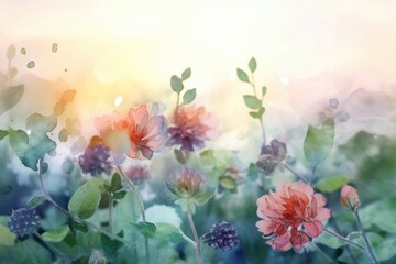 floral background with bokeh