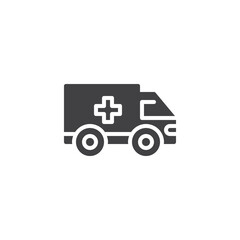 Ambulance truck vector icon