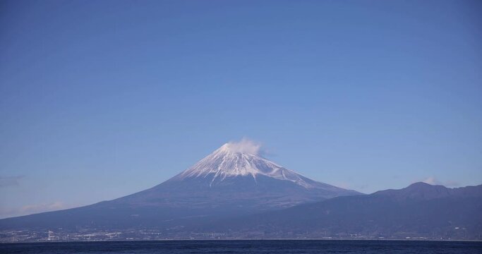 Mt.Fuji near Suruga coast in Shizuoka tilt