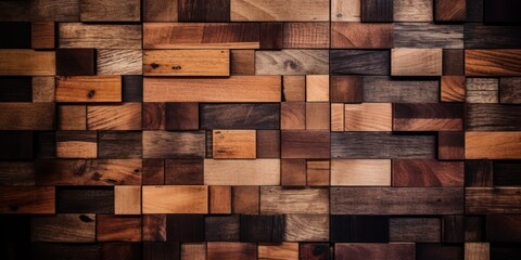 Wooden texture background, Abstract brown wood pattern. Generative AI