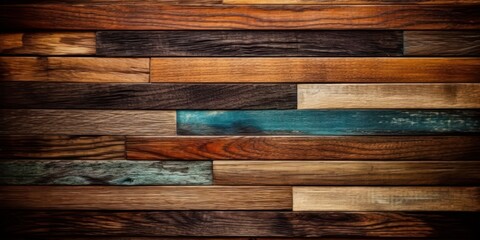 Wooden texture background, Abstract brown wood pattern. Generative AI