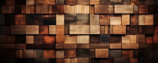 Wooden texture background, Abstract brown wood pattern. Generative AI