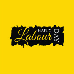 Happy labor day hand lettering background banner template.