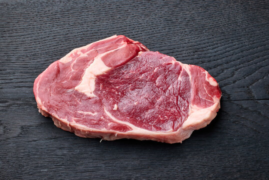 fresh raw beef entrecote steak