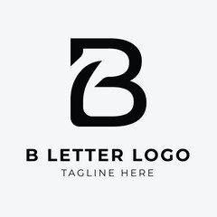 Fototapeta premium B Modern letter logo design concept