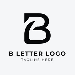 B Modern letter logo design concept