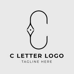C Modern letter logo design concept