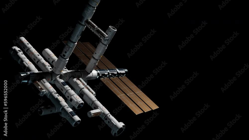 Canvas Prints the space station in orbit. the concept of studying the planets and satellites of the solar system. 