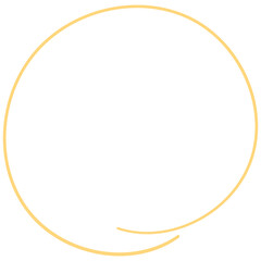 Yellow Doodle Rounded Circle Border