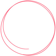 Pink Doodle Rounded Circle Border