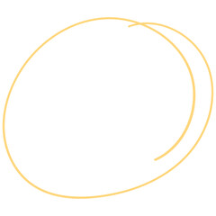 Yellow Doodle Rounded Circle Border