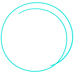 Blue Doodle Rounded Circle Border