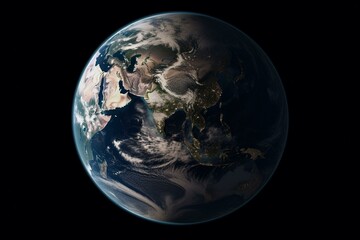 Fototapeta na wymiar Background image of the Earth in digital format. Generative AI