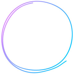 Gradient Pink Blue Purple Circle Outline Icon Doodle