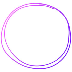 Gradient Pink Blue Purple Circle Outline Icon Doodle