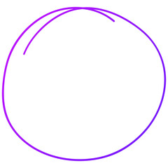 Gradient Pink Blue Purple Circle Outline Icon Doodle