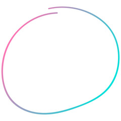 Gradient Pink Blue Purple Circle Outline Icon Doodle
