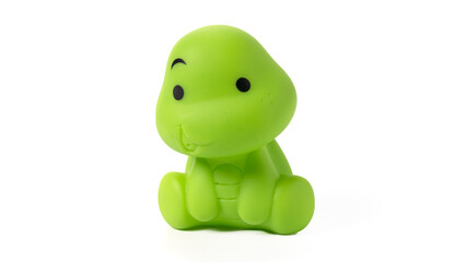 Rubber turtle toy isolated on white background.