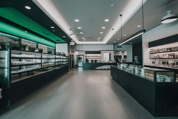 Open Floor Plan Marijuana Dispensary With Great Lighting, Modern, Minimalist