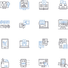 Custodianship line icons collection. Responsibility, Trust, Care, Ownership, Managerial, Protection, Oversight vector and linear illustration. Security,Stewardship,Preservation outline Generative AI