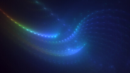 3D rendering abstract multicolor supernova fractal light background