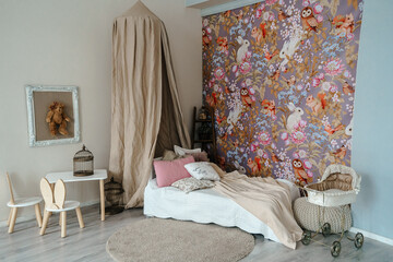 Design of a children's room with toys. High quality photo