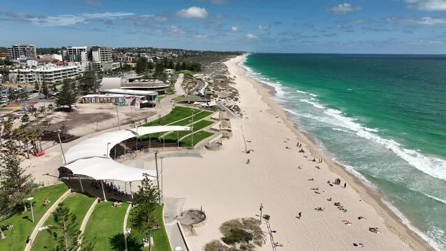 Aerial shot of Scarborough Beach Perth Western Australia