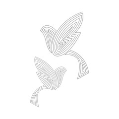 Naklejka premium vector illustration of Bird Line Art. continuous line design bird sign.