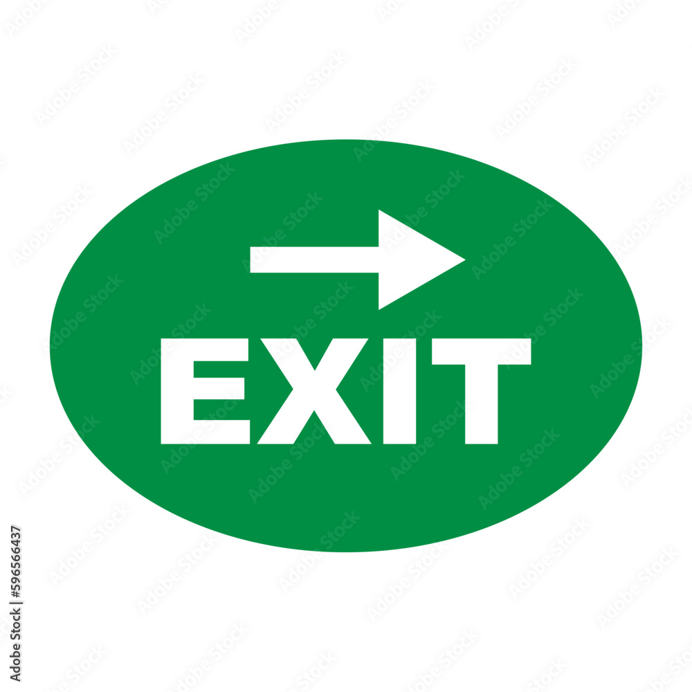 Poster exit sign. exit icon. vector.
