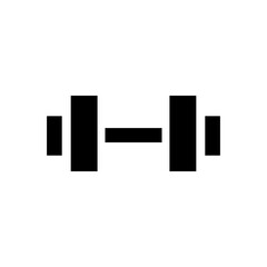 Obraz premium Dumbbell silhouette icon. Muscle training tool. Vector.