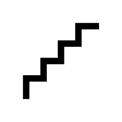 Simple stairs icon. Floor. Vector.