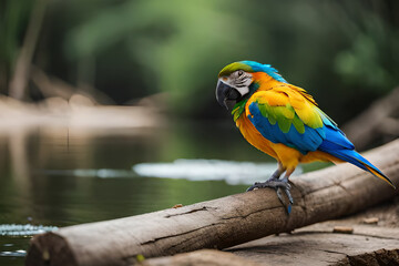 blue and yellow macaw