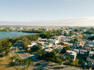Fototapeta premium aerial view of city of Tampico Mexico