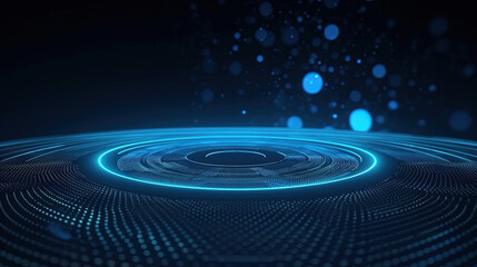 Fototapeta premium abstract blue technology background.Generaive Ai