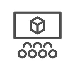 Abstract product related icon outline and linear vector.