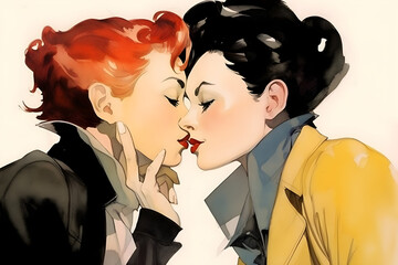 girls lesbian couple