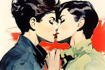 girls lesbian couple