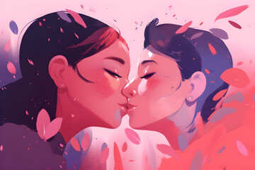 girls lesbian couple