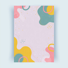 Cover with abstract shapes. Cover layouts A4 format, vertical orientation.