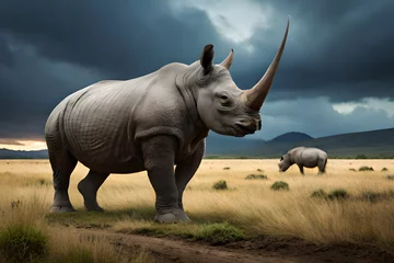Foto op Canvas rhino in the wild © Md Imranul Rahman