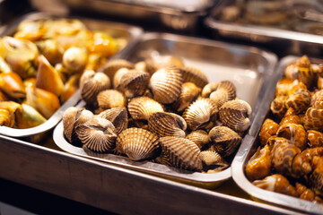 Fresh seafood at the street market