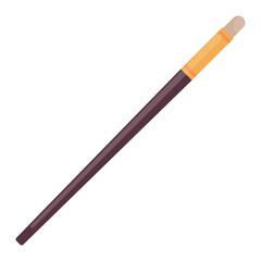 Vector image of makeup brushes. The concept of makeup and self-care. A bright element of cosmetics for design.