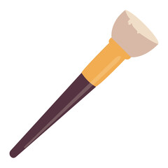 Vector image of makeup brushes. The concept of makeup and self-care. A bright element of cosmetics for design.
