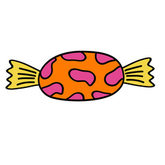 Doodle sweet candy illustration 