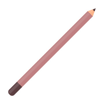 Vector image of a pencil for eyebrows and eyes. The concept of makeup and self-care. A bright element of cosmetics for design.