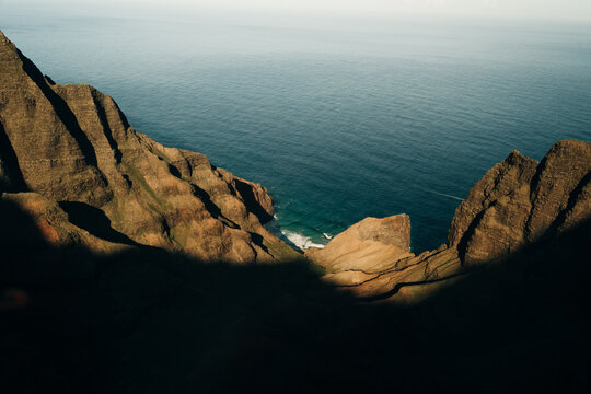 Amazing view of the Kalalau Valley and the Na Pali coast in Kauai.
